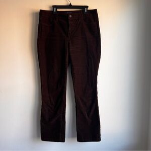 Talbots Brown Velvet Ankle Pants